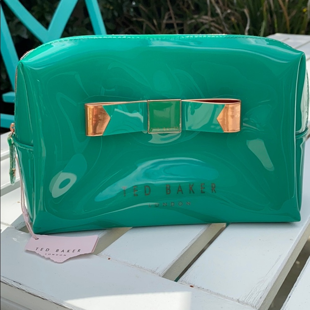 Ted Baker large green cosmetic bag NWT